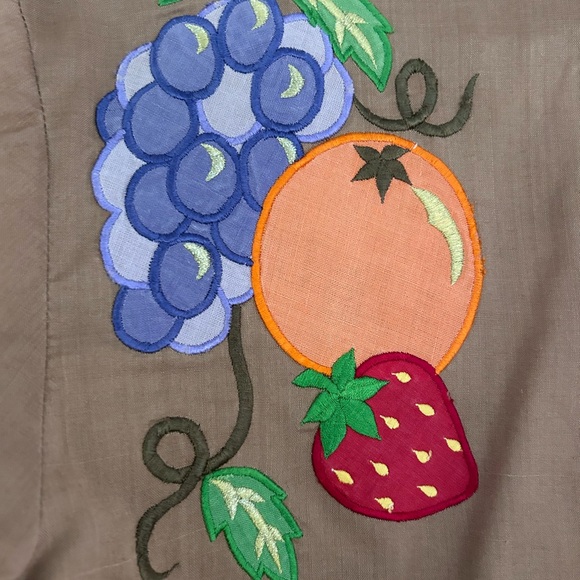 80s Vintage Fruit Embroidered Bolero Set - Picture 6 of 9